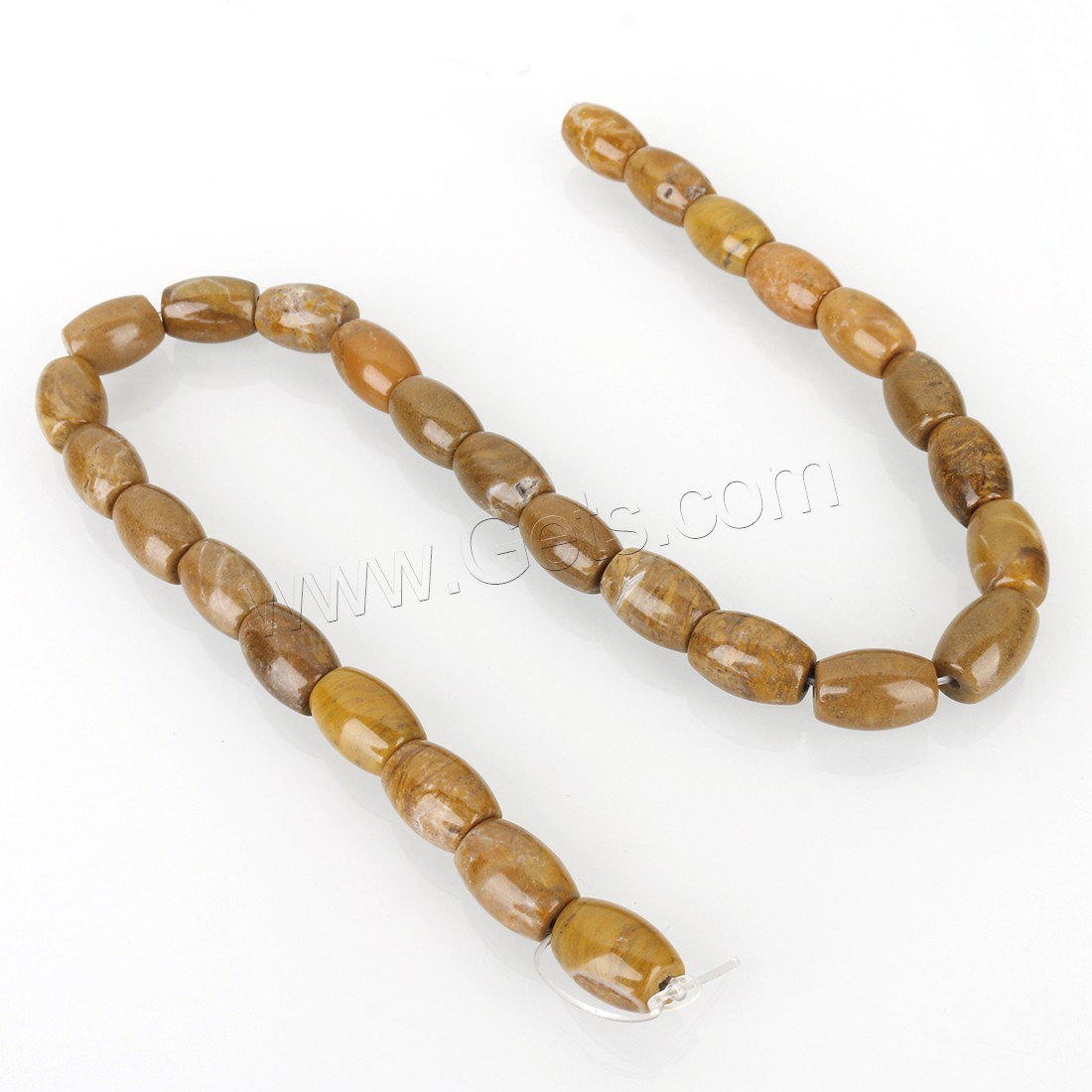 Field-yellow Stone Beads, Drum, DIY & different size for choice, Hole:Approx 2.5mm, Length:Approx 16 Inch, Sold By Strand