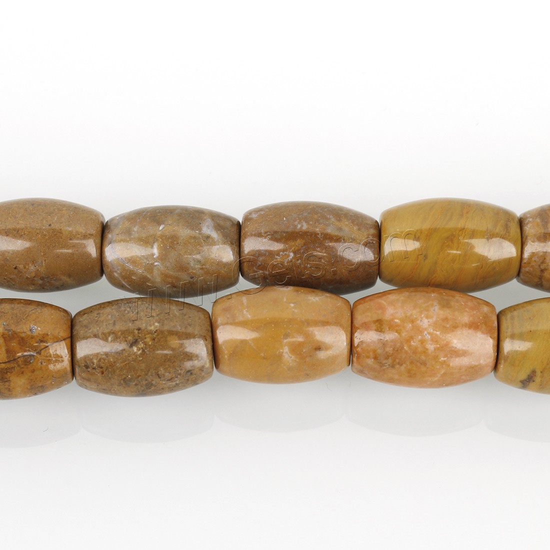 Field-yellow Stone Beads, Drum, DIY & different size for choice, Hole:Approx 2.5mm, Length:Approx 16 Inch, Sold By Strand