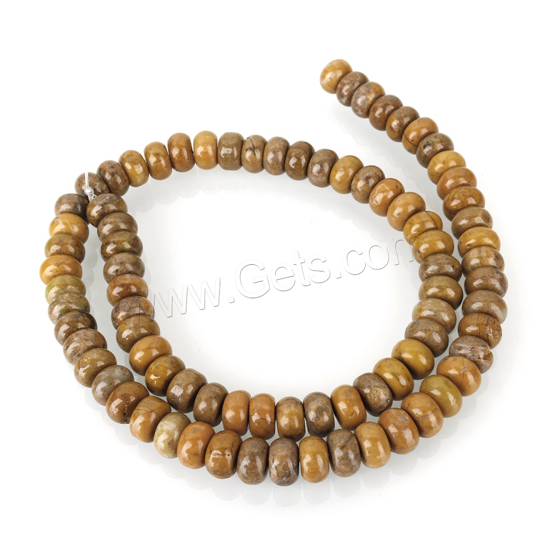 Field-yellow Stone Beads, Abacus, DIY & different size for choice, Hole:Approx 1mm, Length:Approx 16 Inch, Sold By Strand