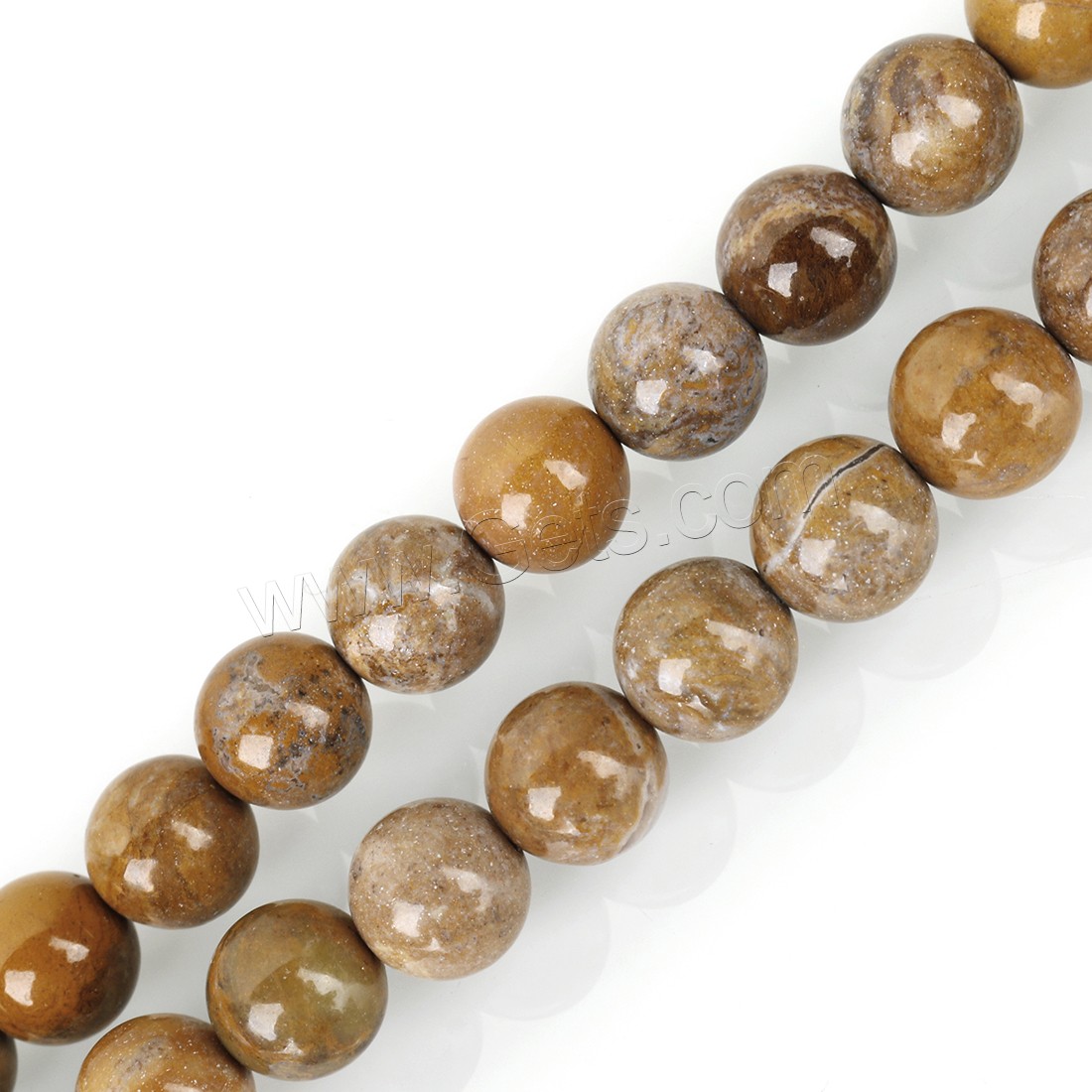 Field-yellow Stone Beads, Round, DIY & different size for choice, Length:Approx 16 Inch, Sold By Strand