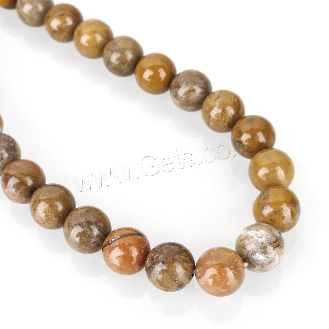 Field-yellow Stone Beads, Round, DIY & different size for choice, Length:Approx 16 Inch, Sold By Strand