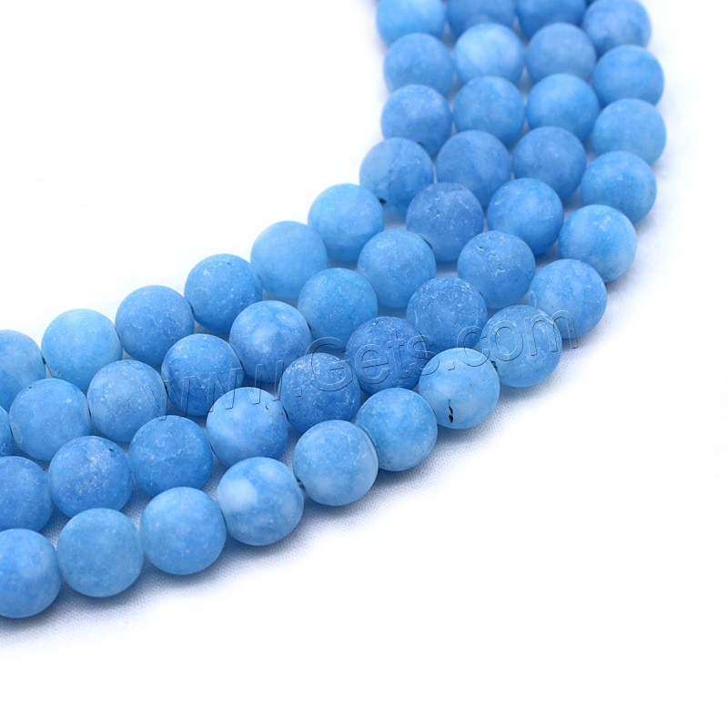 Aquamarine Beads, Round, DIY & different size for choice & frosted, more colors for choice, Hole:Approx 1mm, Sold By Strand