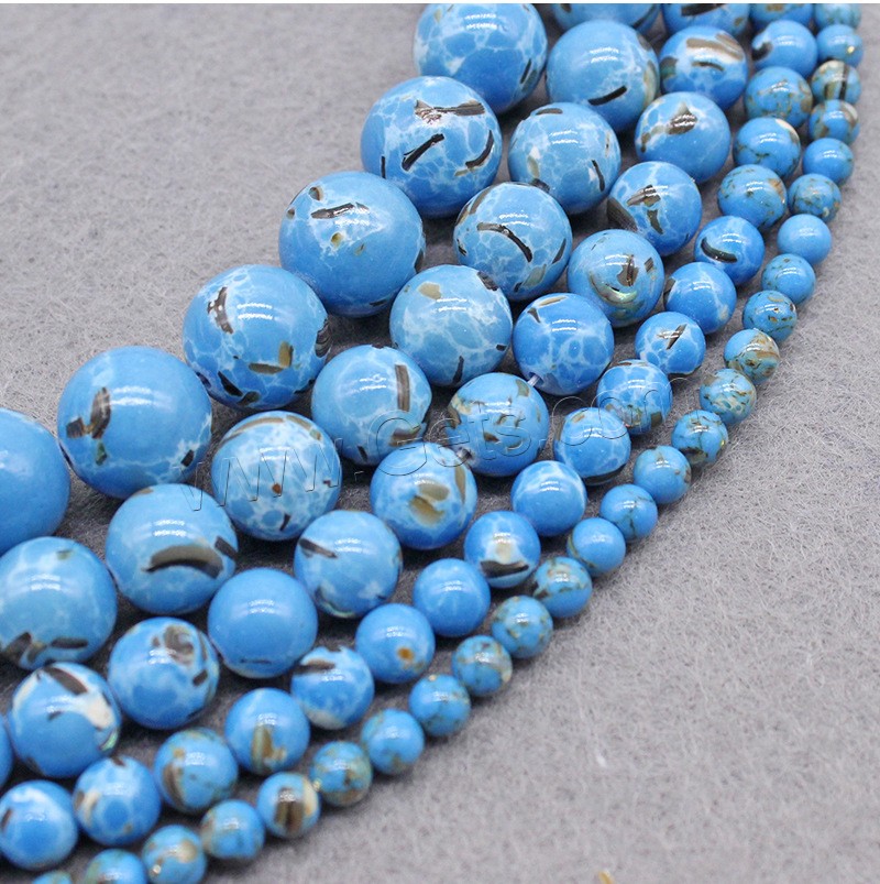 Synthetic Turquoise Beads, Round, DIY & different size for choice, more colors for choice, Hole:Approx 1mm, Sold By Strand