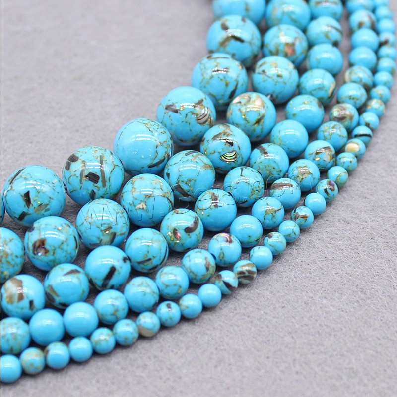 Synthetic Turquoise Beads, Round, DIY & different size for choice, more colors for choice, Hole:Approx 1mm, Sold By Strand