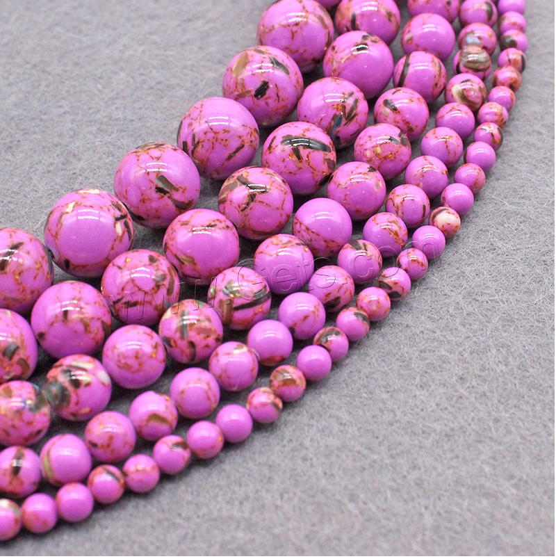 Synthetic Turquoise Beads, Round, DIY & different size for choice, more colors for choice, Hole:Approx 1mm, Sold By Strand