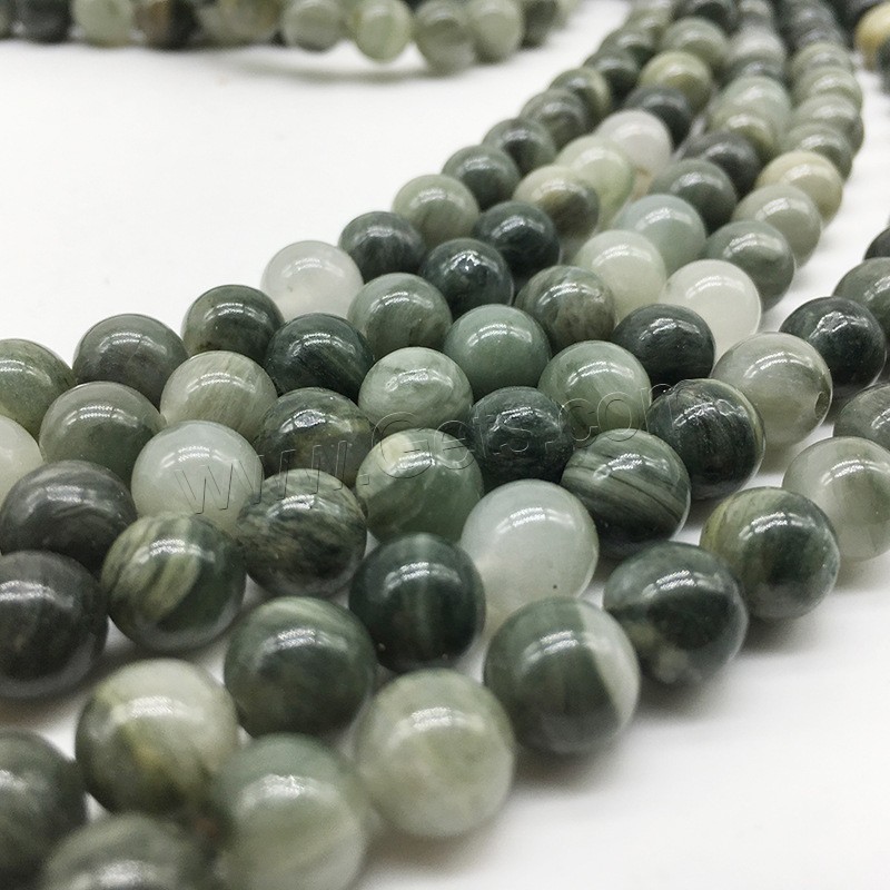 Natural Stone Beads, Round, polished, DIY & different size for choice, Hole:Approx 1mm, Sold By Strand