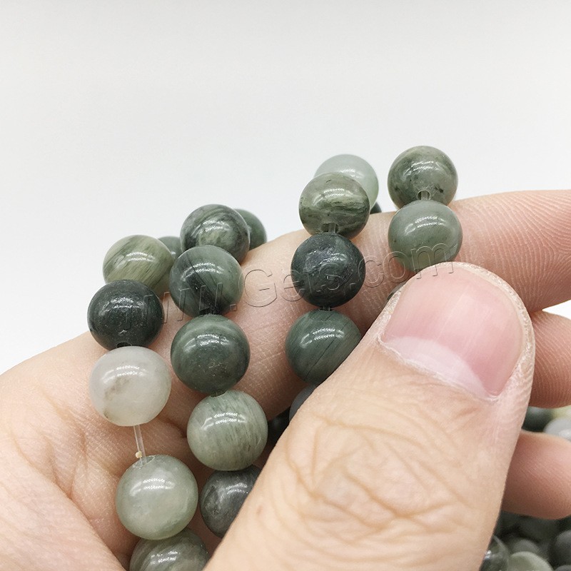 Natural Stone Beads, Round, polished, DIY & different size for choice, Hole:Approx 1mm, Sold By Strand