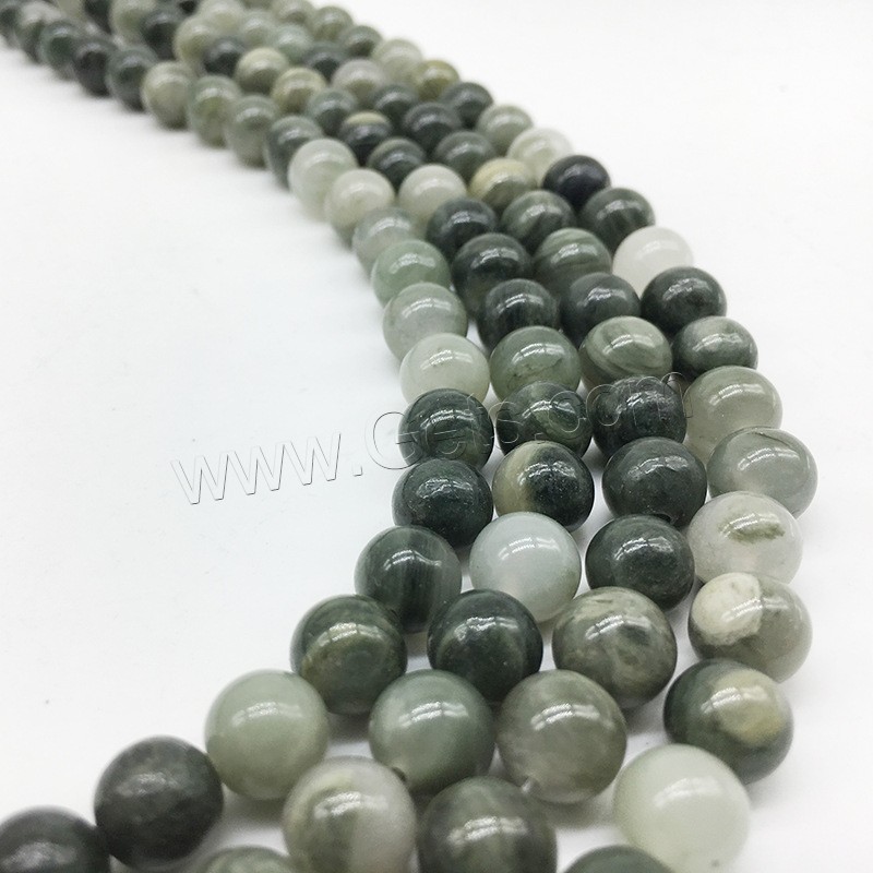 Natural Stone Beads, Round, polished, DIY & different size for choice, Hole:Approx 1mm, Sold By Strand