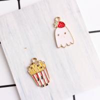 Zinc Alloy Enamel Pendants, gold color plated 