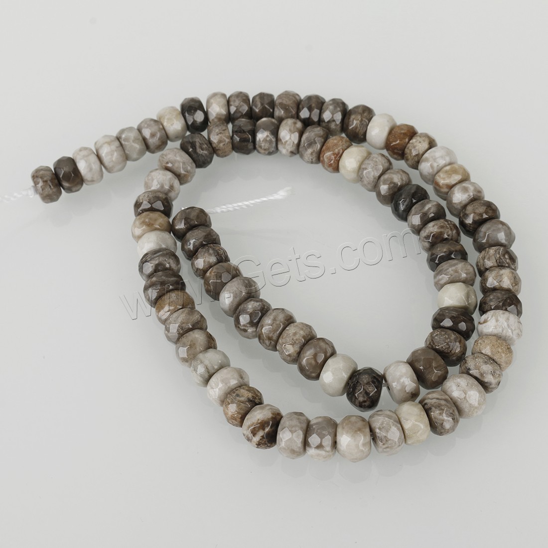 Silver Leaf Jasper Bead, different size for choice, Hole:Approx 1mm, Length:Approx 16 Inch, Sold By Strand