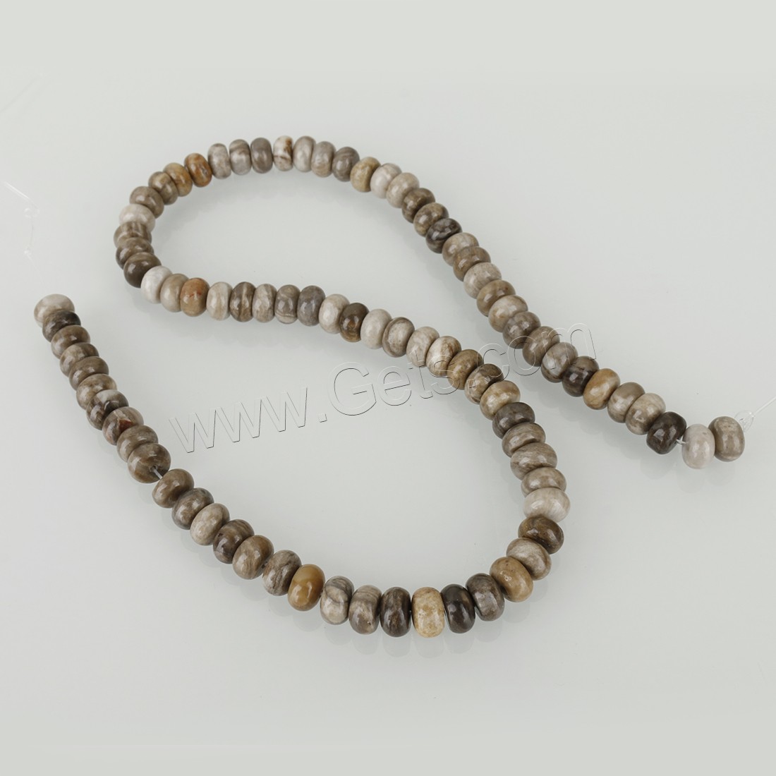 Silver Leaf Jasper Bead, different size for choice, Hole:Approx 1mm, Length:Approx 16 Inch, Sold By Strand