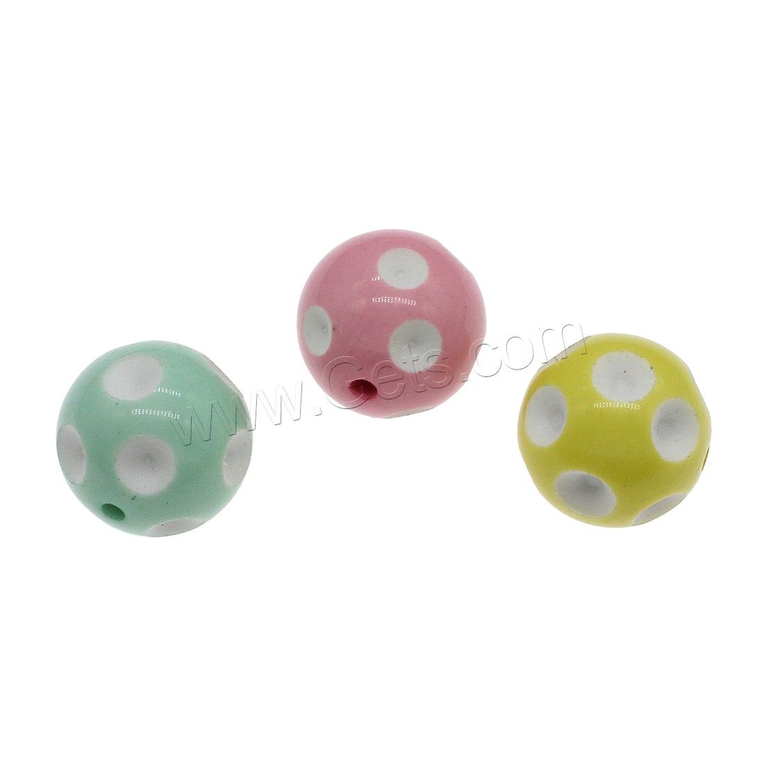 Acrylic Jewelry Beads, Round, more colors for choice, Hole:Approx 2mm, Sold By Bag