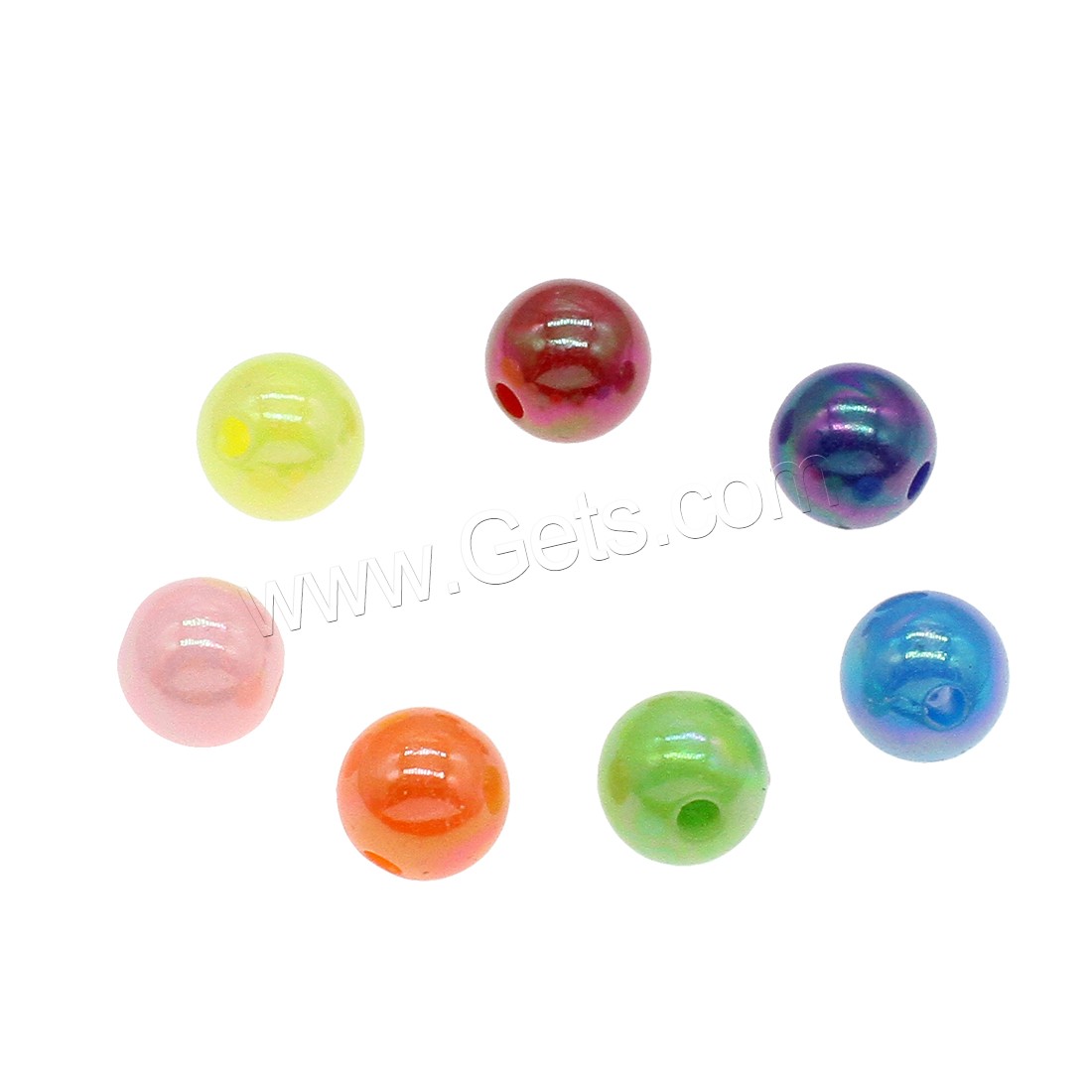 Bijoux Perles en résine, Rond, normes différentes pour le choix, plus de couleurs à choisir, Trou:Environ 1.5mm, Vendu par sac