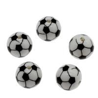 アクリル ジュエリー ビーズ, サッカー, 20mm, 穴:約 2mm, 約 200パソコン/バッグ, 売り手 バッグ