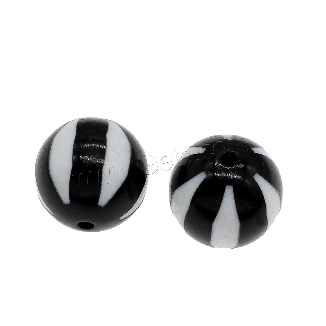 Acrylic Jewelry Beads, Round, different size for choice, white and black, Hole:Approx 2mm, Approx 200PCs/Bag, Sold By Bag