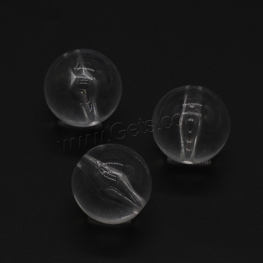 Bijoux Perles en résine, Rond, normes différentes pour le choix & styles différents pour le choix, transparent, Trou:Environ 1.8mm, Vendu par sac