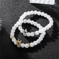 Crackle Quartz Bracelet, fashion jewelry & Unisex & with rhinestone 18.5-19cm 