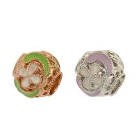 Enamel Zinc Alloy European Beads, plated Approx 5mm 