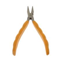 Stainless Steel Needle Nose Plier, with Plastic, portable & durable, yellow 