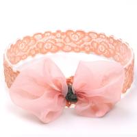 Bridal Hair Band, Lace, with Sequins & Organza, Bowknot, Girl 185mm 