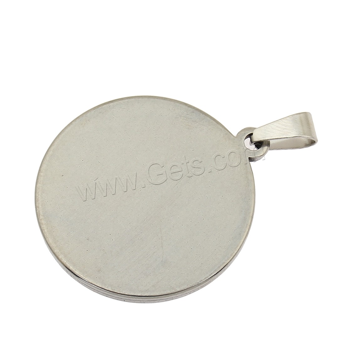 Stainless Steel Pendant Setting, Flat Round, different size for choice, more colors for choice, 10PCs/Bag, Sold By Bag