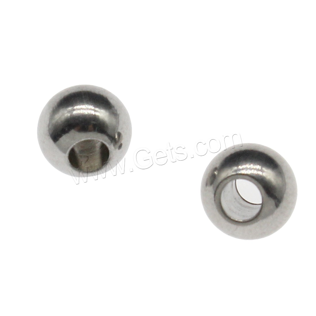 Stainless Steel Beads, Round, different size for choice, more colors for choice, Hole:Approx 2.7mm, 500PCs/Bag, Sold By Bag