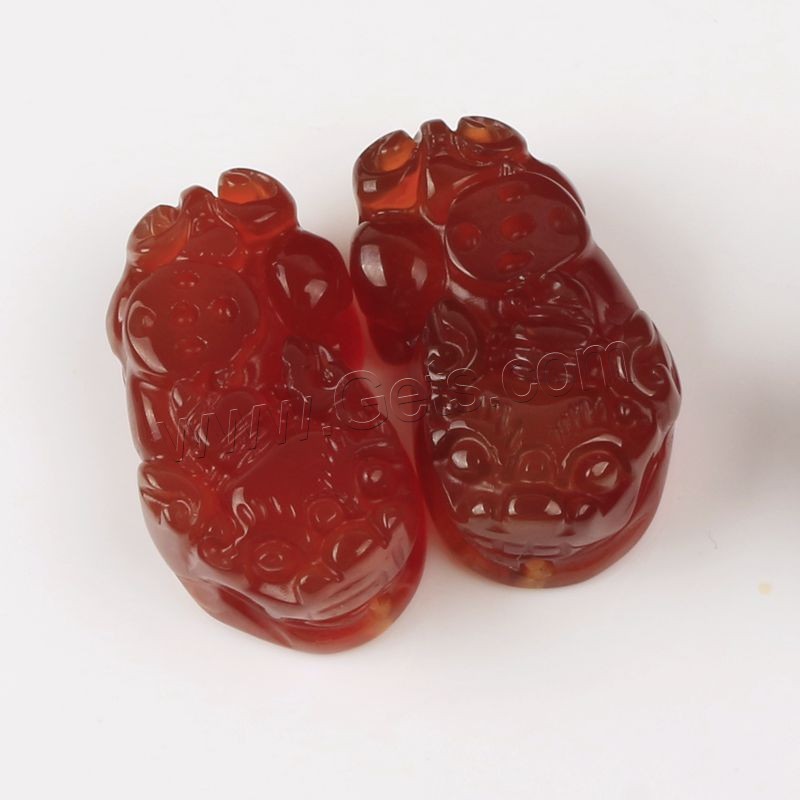 Red Agate Pendants, Mythical Wild Animal, Carved, different size for choice, red, Sold By PC