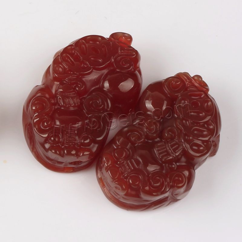 Red Agate Pendants, Mythical Wild Animal, Carved, different size for choice, red, Sold By PC