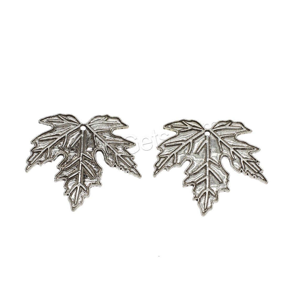 Zinc Alloy Leaf Pendants, plated, more colors for choice, 52.5x51x1.7mm, Hole:Approx 2.4mm, Approx 222PCs/KG, Sold By KG