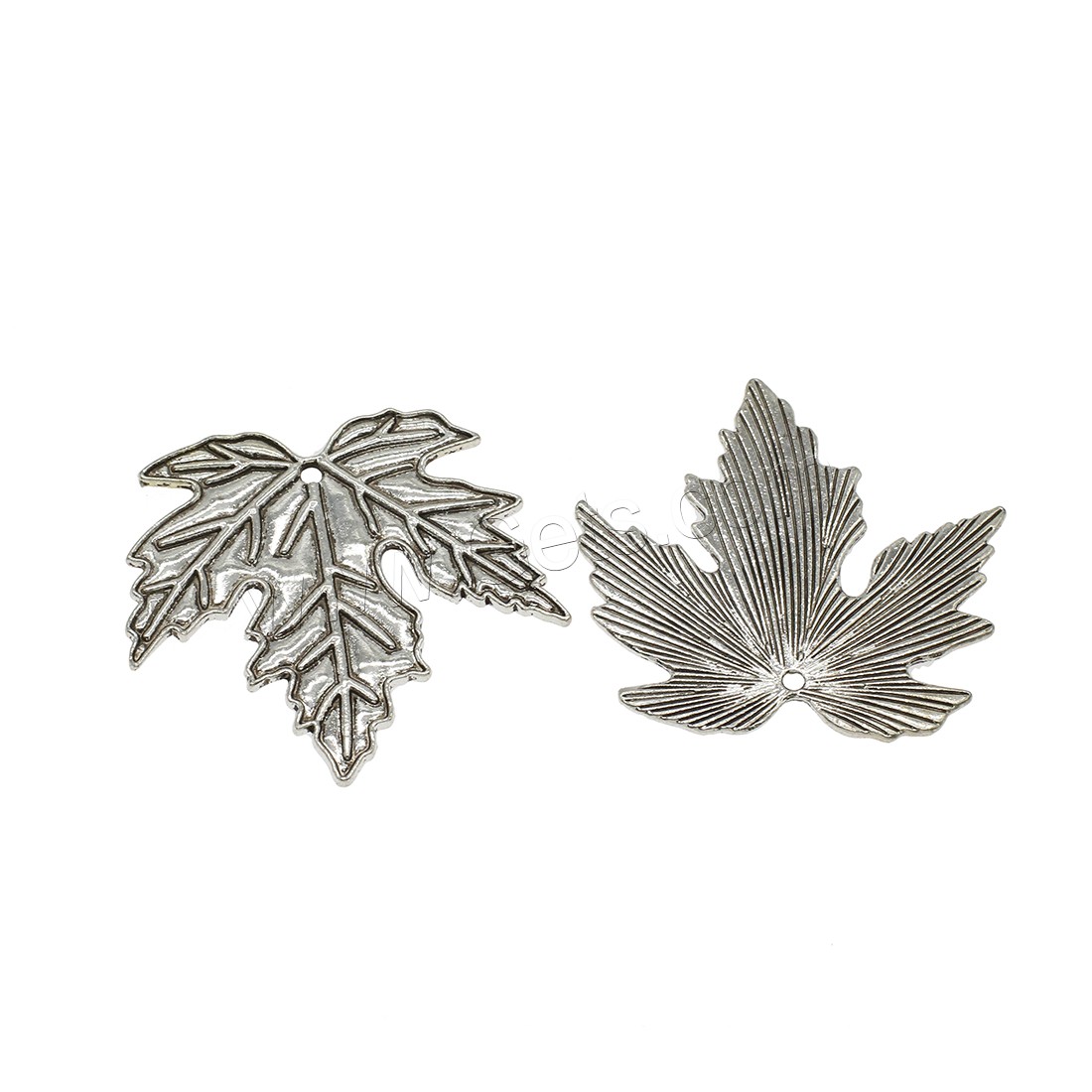 Pendentifs feuilles en alliage de zinc , Placage, plus de couleurs à choisir, 52.5x51x1.7mm, Trou:Environ 2.4mm, Environ 222PC/kg, Vendu par kg