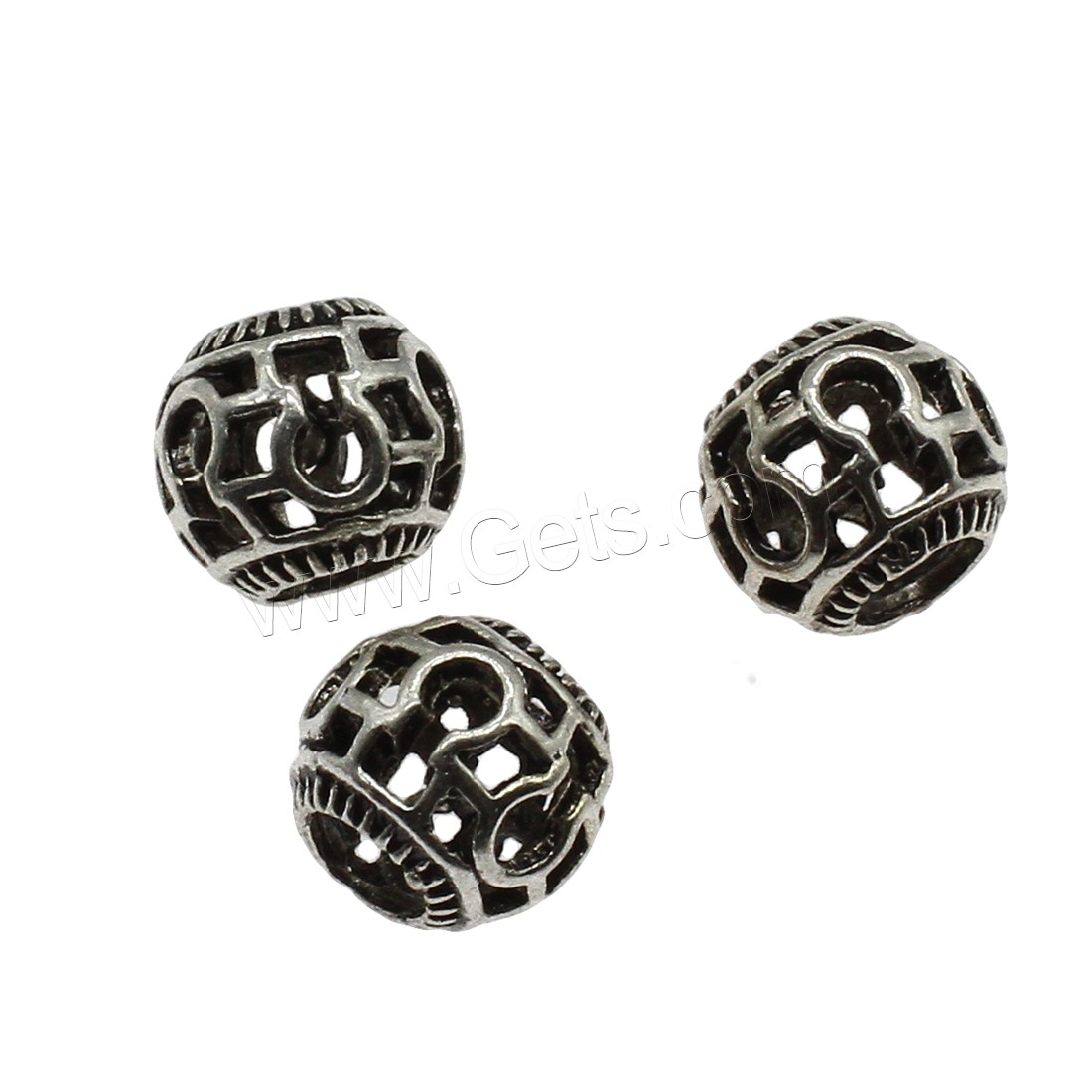 Zinc Alloy Hollow Beads, plated, more colors for choice, 10x9mm, Hole:Approx 4.5mm, Approx 1111PCs/KG, Sold By KG