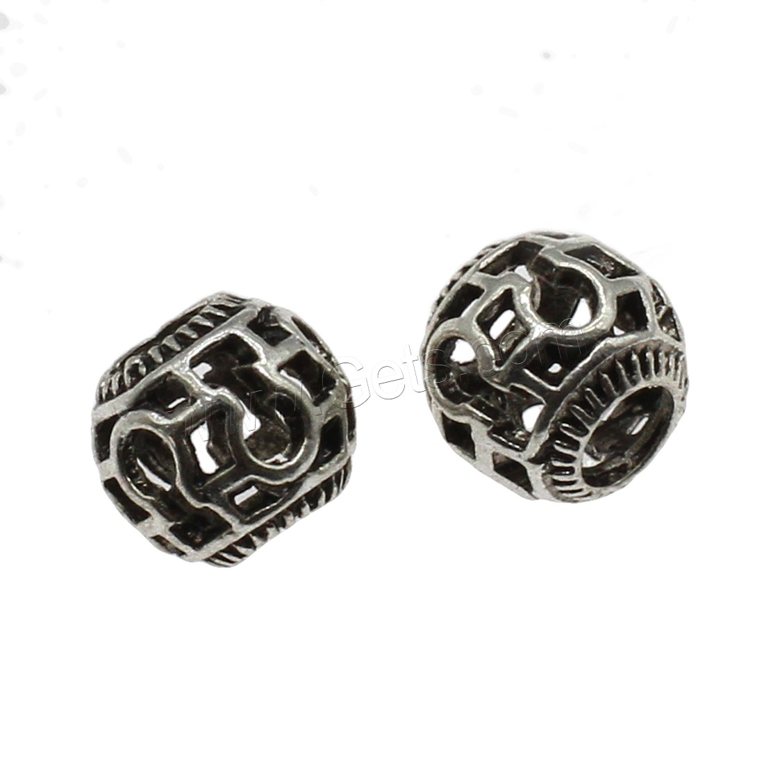 Zinc Alloy Hollow Beads, plated, more colors for choice, 10x9mm, Hole:Approx 4.5mm, Approx 1111PCs/KG, Sold By KG