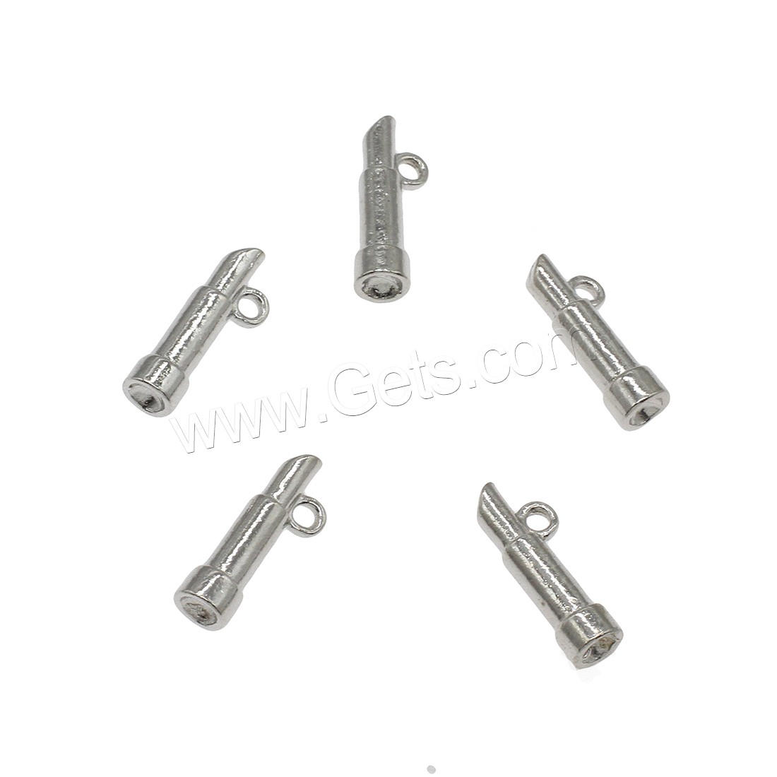 Bijoux pendentifs en Zinc alliage , alliage de zinc, Rouge à lèvres, Placage, plus de couleurs à choisir, 5.5x21mm, Trou:Environ 2mm, Environ 344PC/kg, Vendu par kg