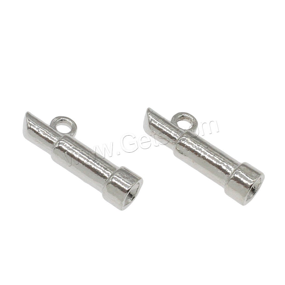 Bijoux pendentifs en Zinc alliage , alliage de zinc, Rouge à lèvres, Placage, plus de couleurs à choisir, 5.5x21mm, Trou:Environ 2mm, Environ 344PC/kg, Vendu par kg