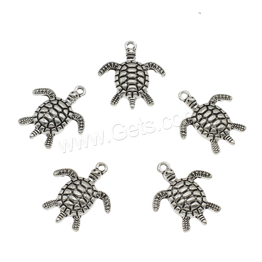 Pendentifs animaux en alliage de zinc, tortue, Placage, plus de couleurs à choisir, 21x24x3.5mm, Trou:Environ 1.8mm, Environ 588PC/kg, Vendu par kg