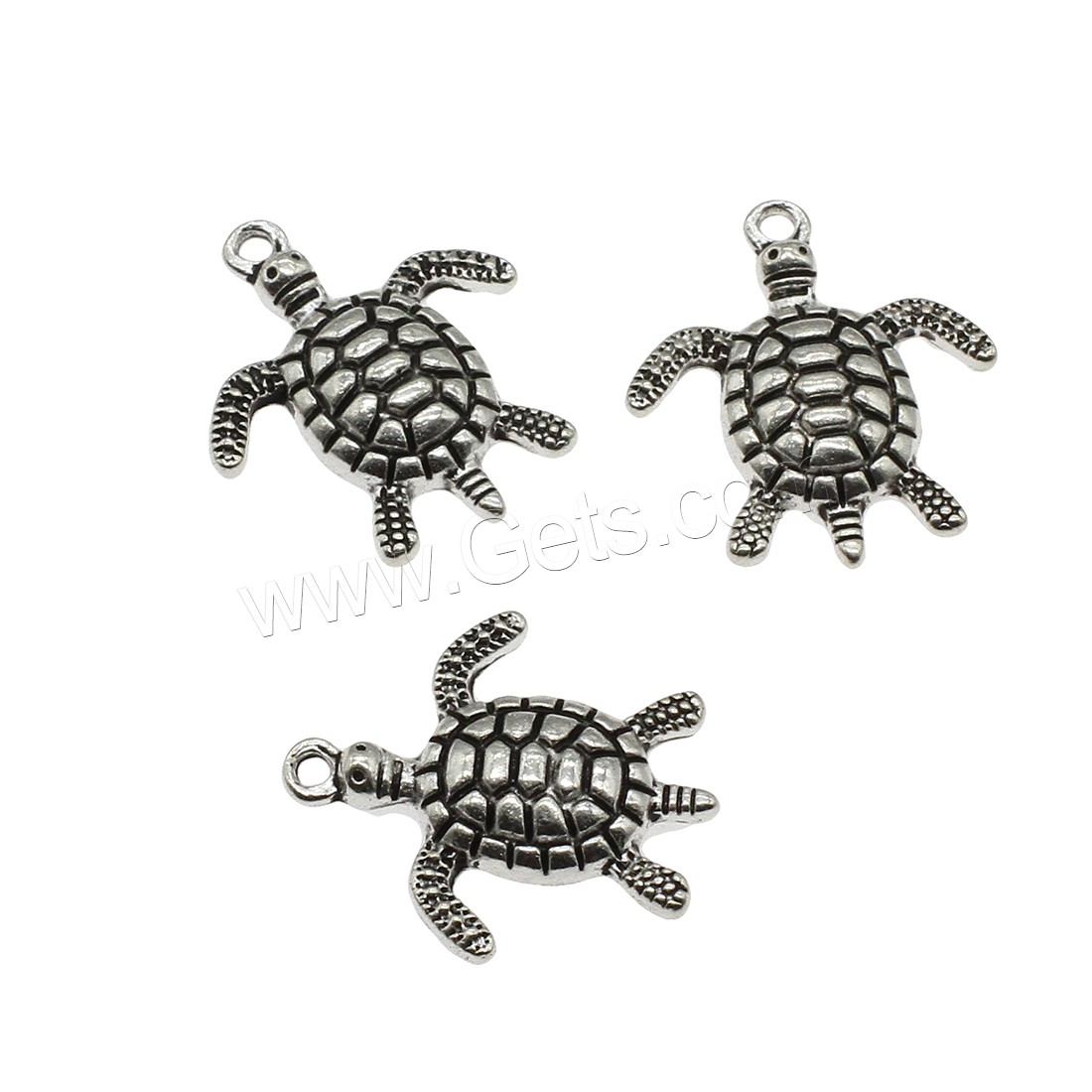 Pendentifs animaux en alliage de zinc, tortue, Placage, plus de couleurs à choisir, 21x24x3.5mm, Trou:Environ 1.8mm, Environ 588PC/kg, Vendu par kg