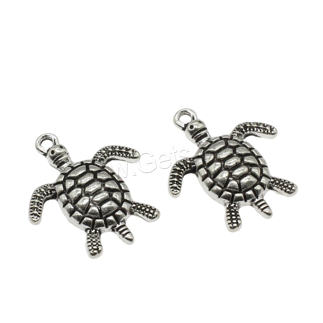 Zinc Alloy Animal Pendants, Turtle, plated, more colors for choice, 21x24x3.5mm, Hole:Approx 1.8mm, Approx 588PCs/KG, Sold By KG