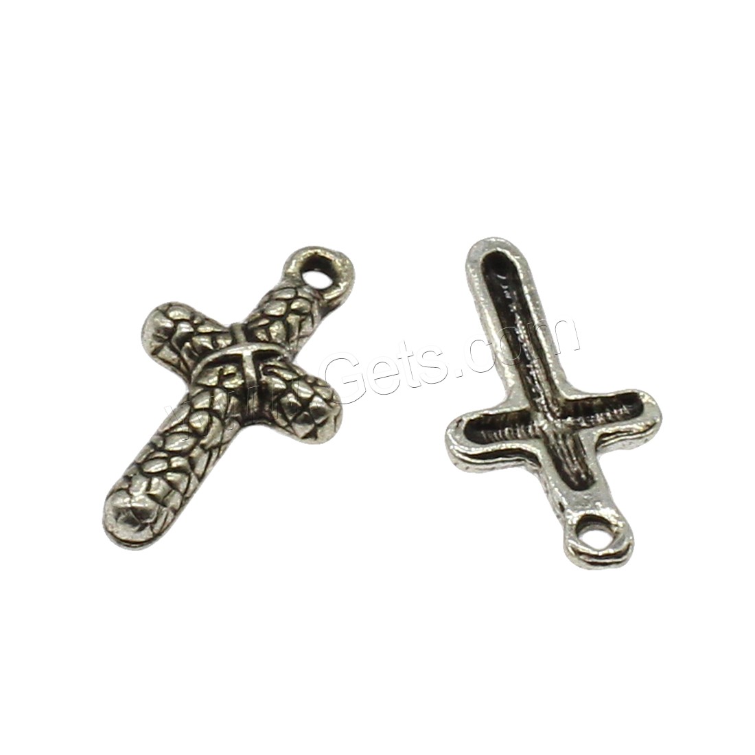 Zinc Alloy Cross Pendants, plated, more colors for choice, 9.5x17.5x2.2mm, Hole:Approx 1mm, Approx 1666PCs/KG, Sold By KG