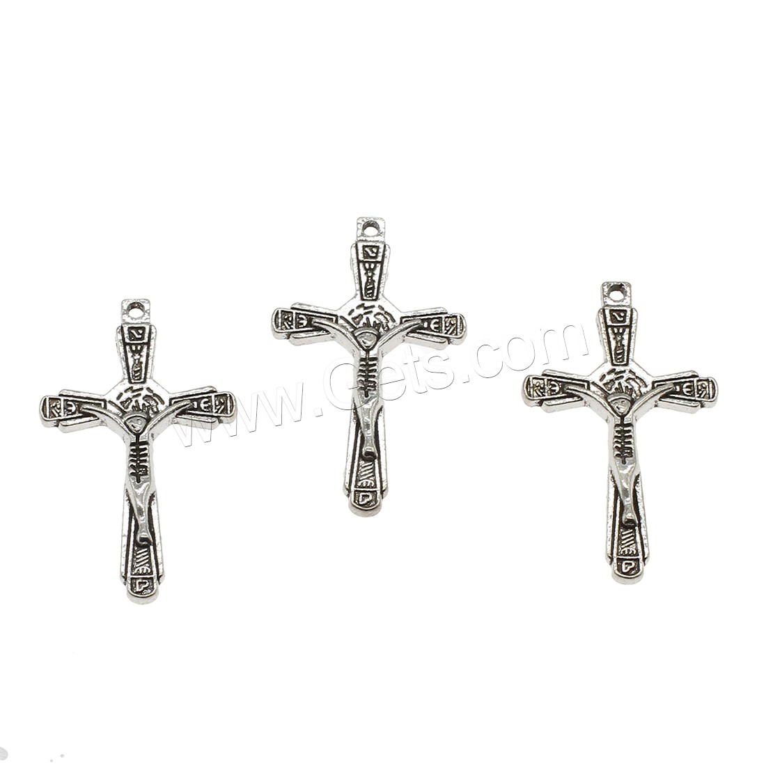 Zinc Alloy Cross Pendants, Crucifix Cross, plated, more colors for choice, 20x35x3mm, Hole:Approx 1.4mm, Approx 500PCs/KG, Sold By KG