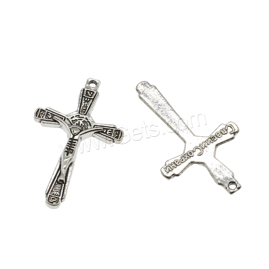 Zinc Alloy Cross Pendants, Crucifix Cross, plated, more colors for choice, 20x35x3mm, Hole:Approx 1.4mm, Approx 500PCs/KG, Sold By KG