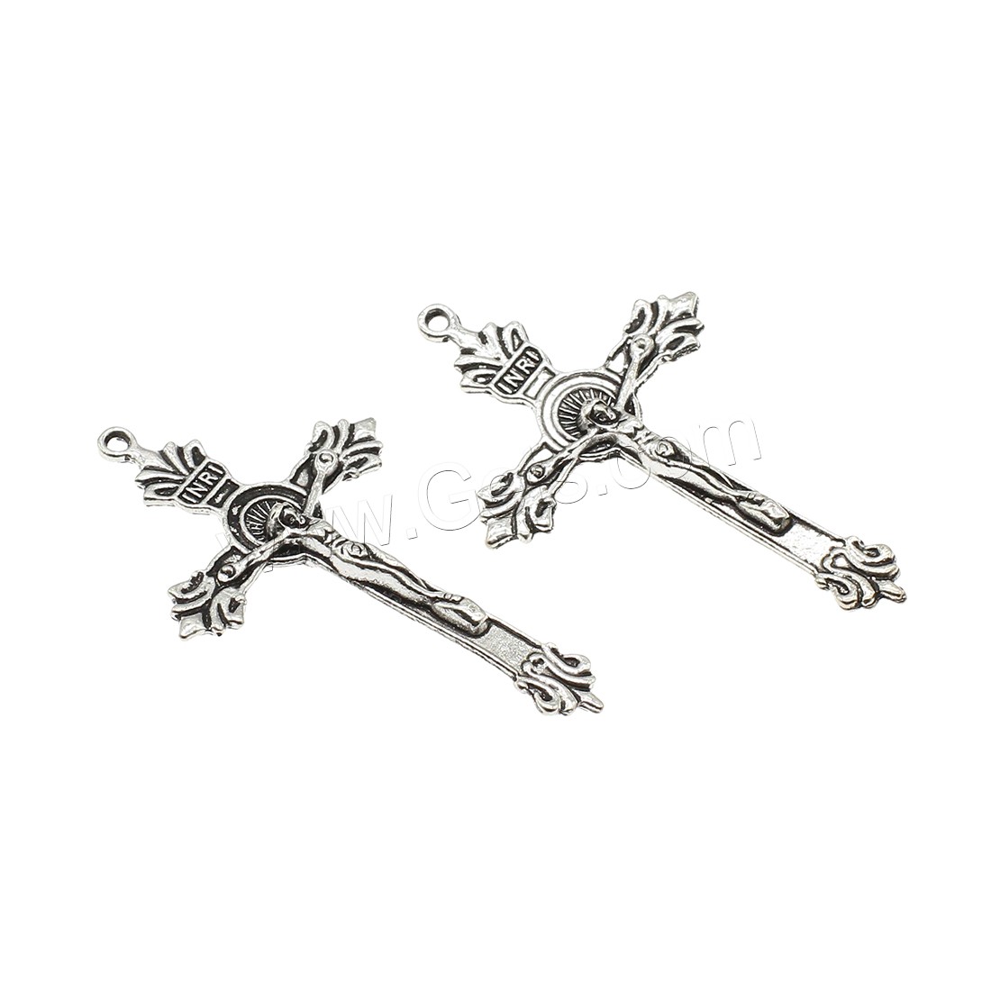 Zinc Alloy Cross Pendants, Crucifix Cross, plated, more colors for choice, 30.5x49x5mm, Hole:Approx 1.4mm, Approx 238PCs/KG, Sold By KG