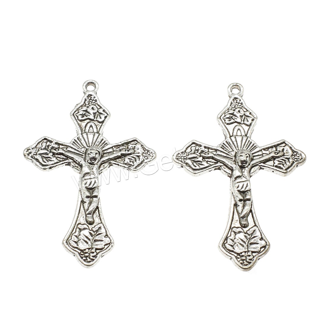 Zinc Alloy Cross Pendants, Crucifix Cross, plated, more colors for choice, 31x49x4mm, Hole:Approx 2mm, Approx 238PCs/KG, Sold By KG