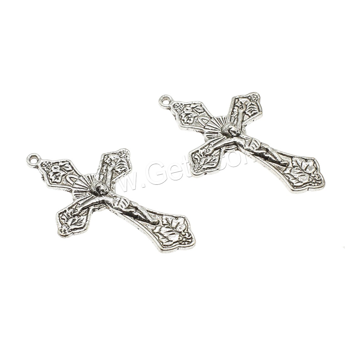 Zinc Alloy Cross Pendants, Crucifix Cross, plated, more colors for choice, 31x49x4mm, Hole:Approx 2mm, Approx 238PCs/KG, Sold By KG