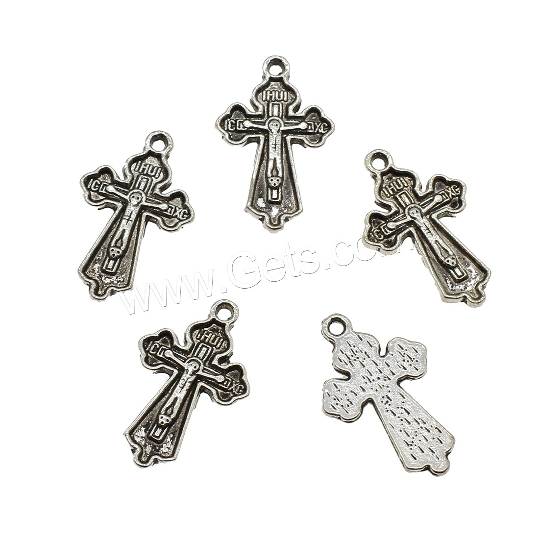 Zinc Alloy Cross Pendants, Crucifix Cross, plated, more colors for choice, 16x25.5x1.8mm, Hole:Approx 1.6mm, Approx 625PCs/KG, Sold By KG