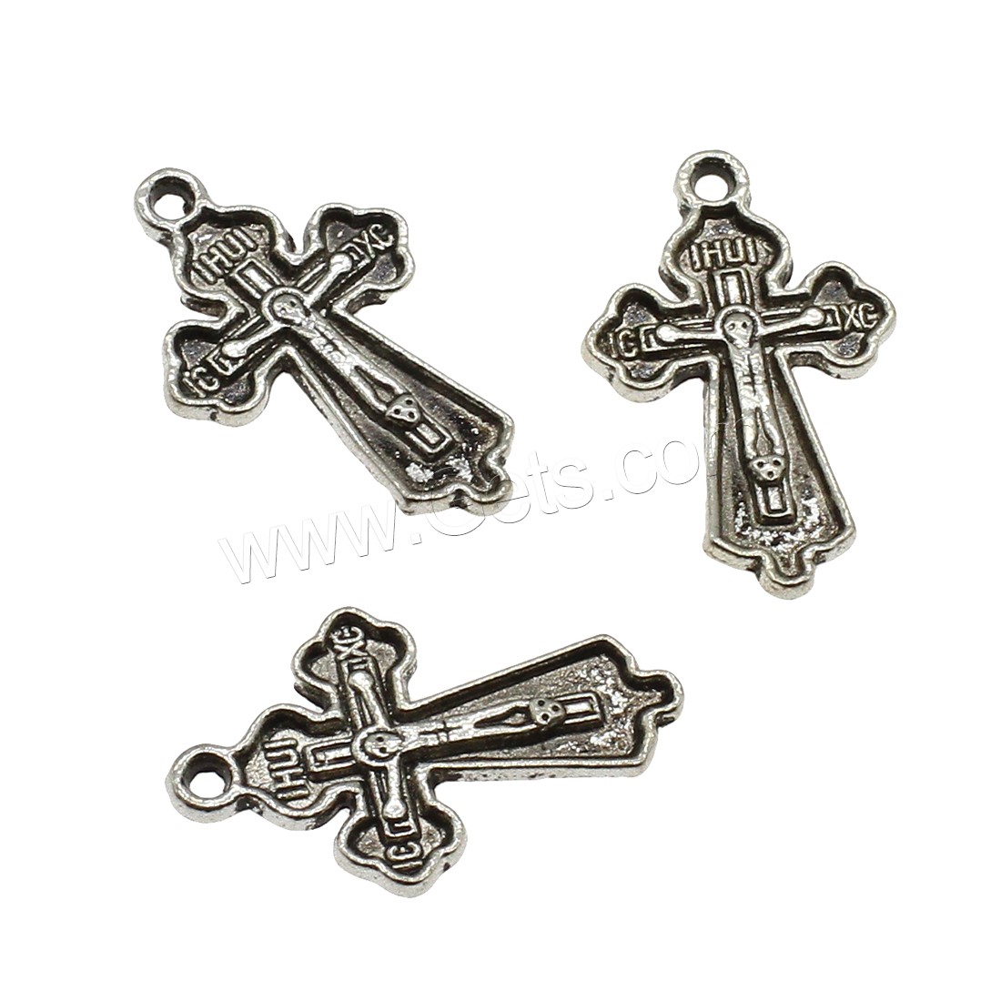 Zinc Alloy Cross Pendants, Crucifix Cross, plated, more colors for choice, 16x25.5x1.8mm, Hole:Approx 1.6mm, Approx 625PCs/KG, Sold By KG