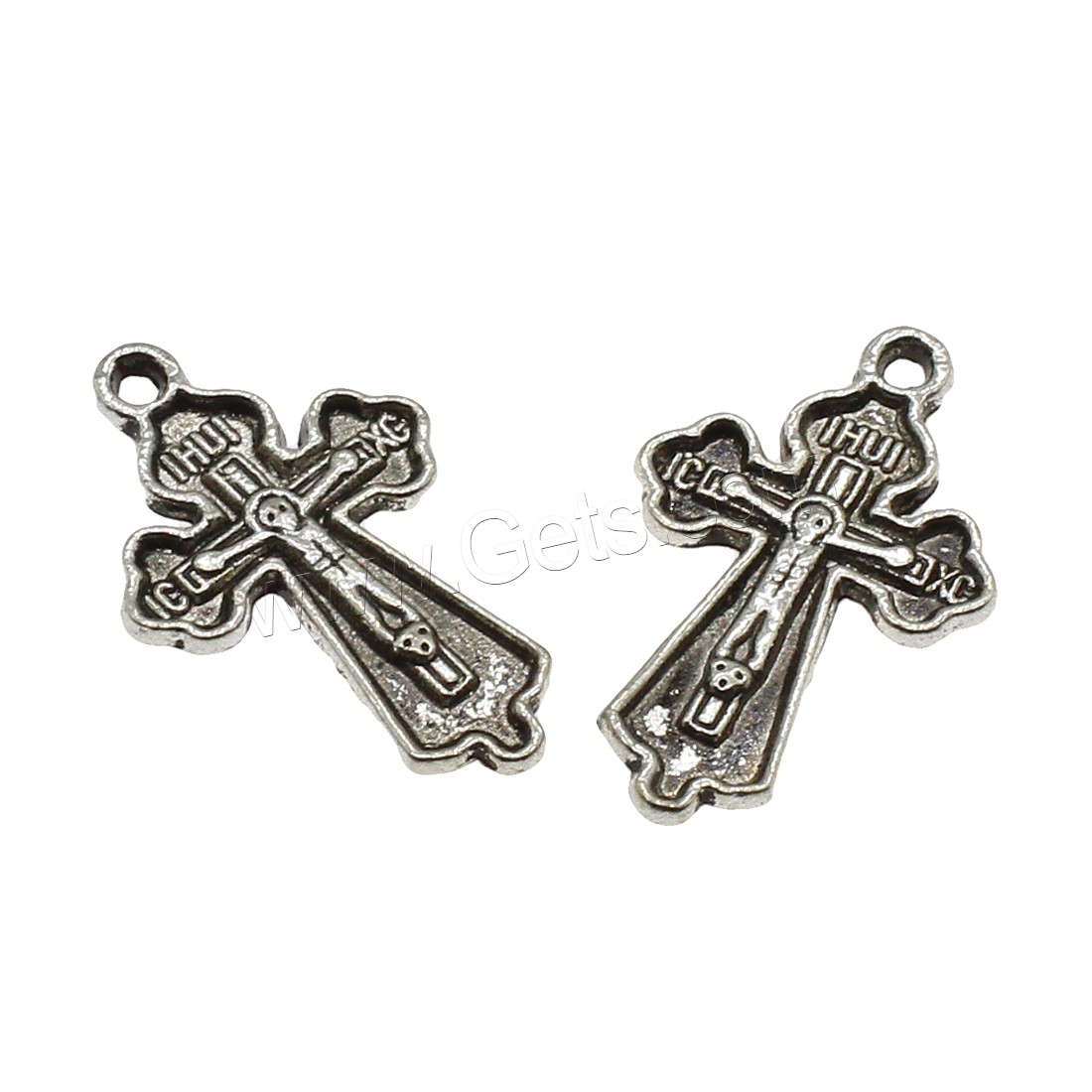 Zinc Alloy Cross Pendants, Crucifix Cross, plated, more colors for choice, 16x25.5x1.8mm, Hole:Approx 1.6mm, Approx 625PCs/KG, Sold By KG