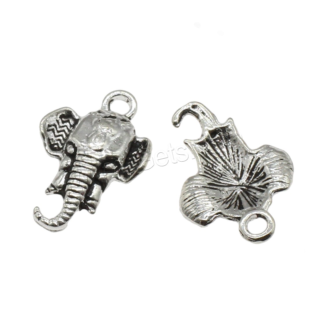 Colgantes Animales de Aleación de Zinc, Elefante, chapado, más colores para la opción, 14x21x3.6mm, agujero:aproximado 2mm, aproximado 588PCs/KG, Vendido por KG