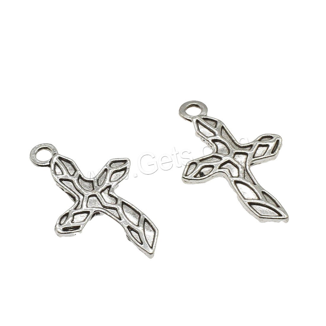 Zinc Alloy Cross Pendants, plated, more colors for choice, 17.5x27x2mm, Hole:Approx 2mm, Approx 666PCs/KG, Sold By KG