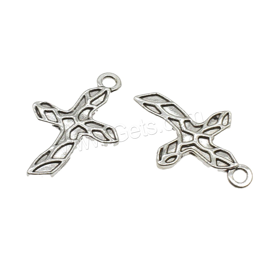 Zinc Alloy Cross Pendants, plated, more colors for choice, 17.5x27x2mm, Hole:Approx 2mm, Approx 666PCs/KG, Sold By KG