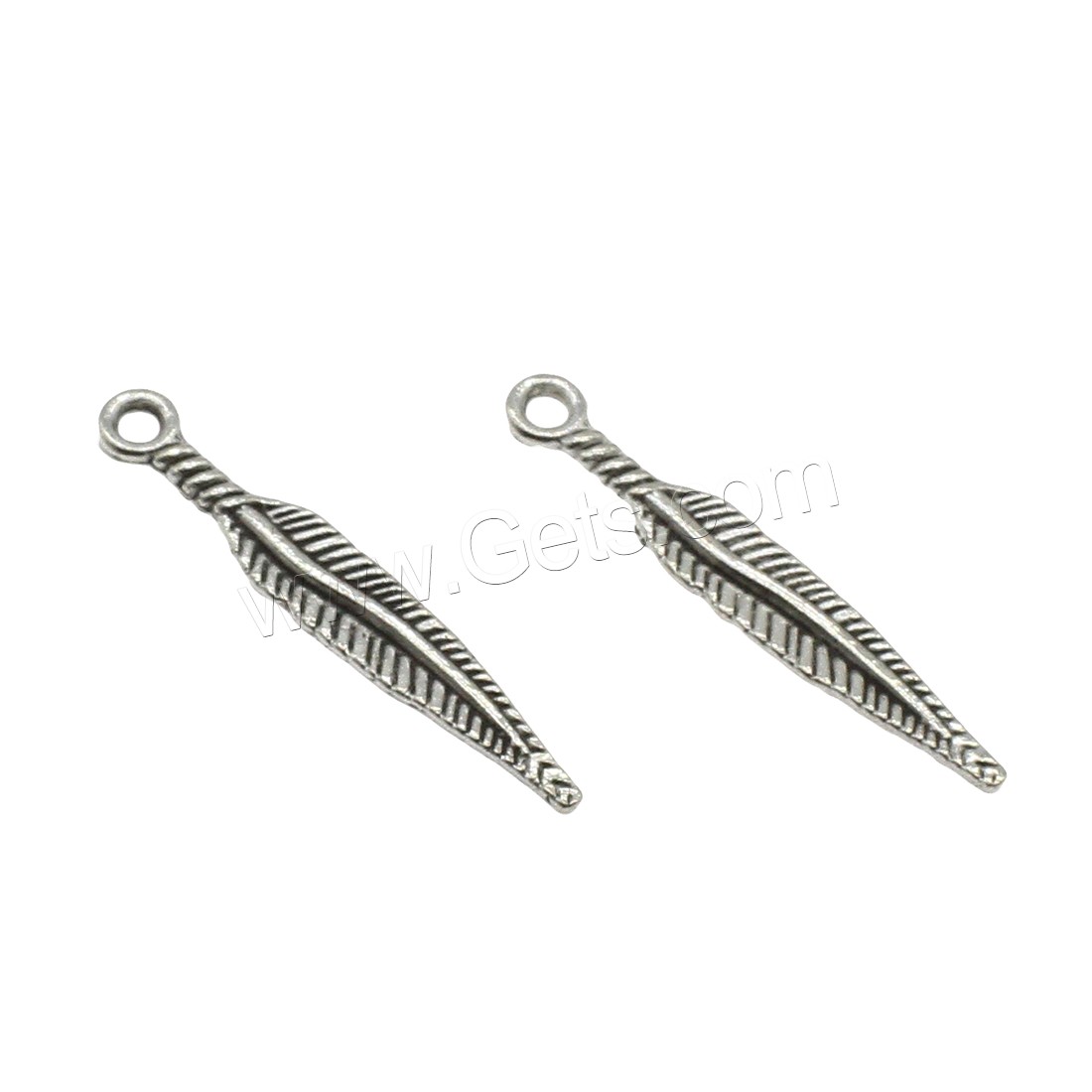 Zinc Alloy Feather Pendants, plated, more colors for choice, 4.5x28.5x1.2mm, Hole:Approx 1.7mm, Approx 2500PCs/KG, Sold By KG